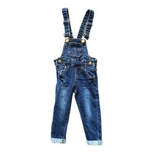 KidsCool Space Denim Overalls 12-18M Toddler Jean Overalls Adjustable Straps
